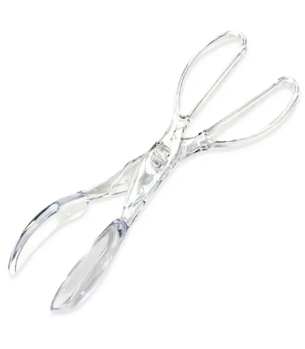 Chef Craft Premium Salad Scissor Tongs, 11.25 inch, Clear