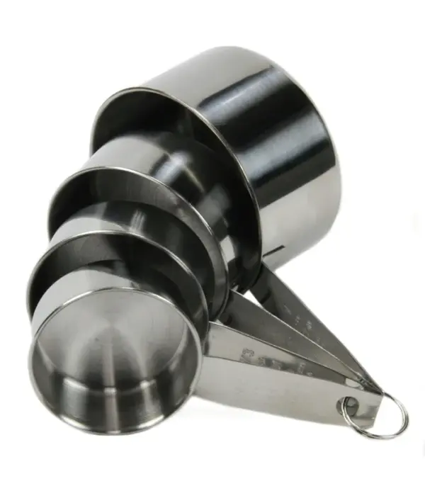 Chef Craft Select 4 Piece Measuring Cup Set, 1/4, 1/3, 1/2 and 1 cup, Stainless Steel